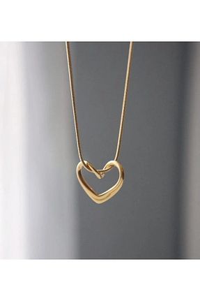 گردنبند استیل ( فولاد ) زرد زنانه استیل ضد زنگ Nisantasimoda - کد 879484957