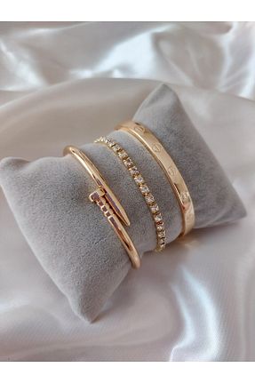 گردنبند استیل ( فولاد ) طلائی زنانه فلزی X-Lady Accessories - کد 879566595
