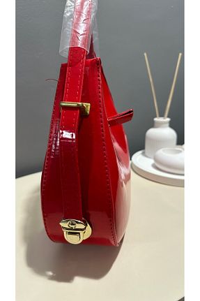 کیف دوشی قرمز زنانه چرم مصنوعی ÇANTA - کد 879608839