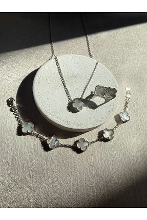 ست نقره سفید زنانه زیرکن Inure Jewelry - کد 868718302