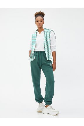 شلوار کرمگن سبز زنانه Relaxed Koton - کد 741161702