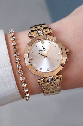 ساعت مچی طلائی زنانه 36 میلی متر Daniel Klein - کد 124667920