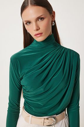 بلوز سبز زنانه ساده Lovelyİstanbul - کد 879774639