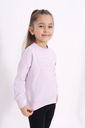 سوئیشرت بنفش بچه گانه نقش دار / کار شده Toontoy - کد 879751534