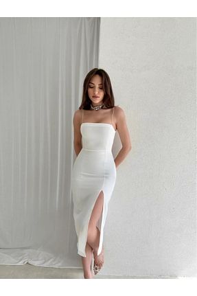 لباس سفید زنانه بافتنی SONREİR - کد 733385124