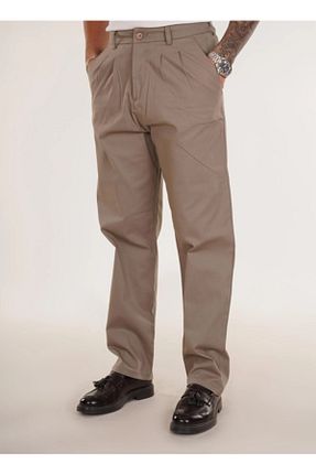 شلوار بژ مردانه بافتنی SCSARVİN - کد 879844980