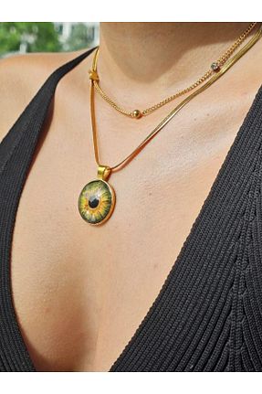 گردنبند استیل ( فولاد ) زرد زنانه استیل (فولاد) MODA - کد 879747364