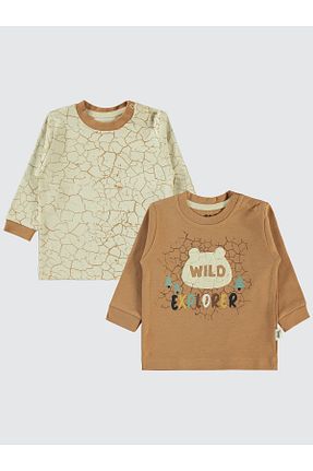 سوئیشرت قهوه ای بچه گانه ساده Civil Baby - کد 879759753