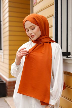 شال نارنجی زنانه پنبه ای QASSA SHAL - کد 879854716