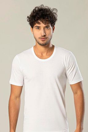 تیشرت سفید مردانه رگولار ERDEM İÇ GİYİM - کد 51423436