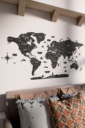 محصول دکوراسیون دیوار مشکی چوب Colorfull Worlds - کد 217126710