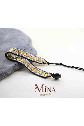 دستبند جواهر قهوه ای زنانه سنگ طبیعی Mina Souvenir - کد 879857038