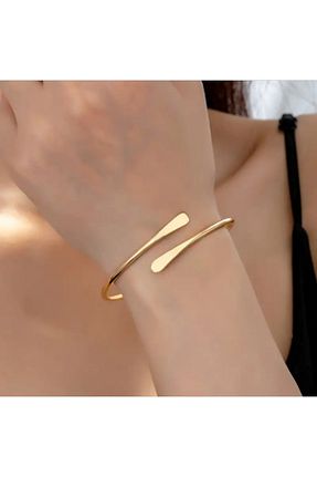 دستبند استیل (فولاد) طلائی زنانه استیل (فولاد) SMÖ AKSESUAR - کد 879864857