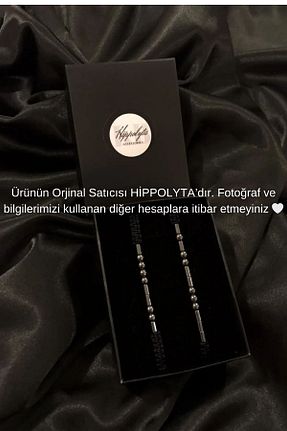دستبند جواهر مشکی زنانه سنگ طبیعی Hippolyta - کد 222872630