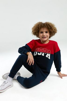 ست گرمکن سرمه ای مردانه پنبه پلی استر U.S. Polo Assn. - کد 879890272