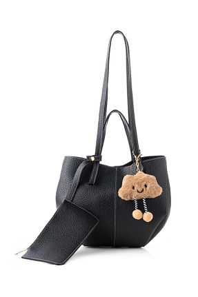 کیف دوشی مشکی زنانه چرم مصنوعی Lucky Bees - کد 879886881