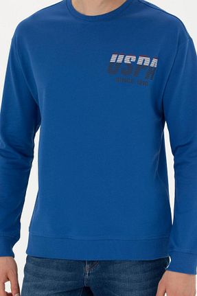 سوئیشرت آبی مردانه چاپی U.S. Polo Assn. - کد 879895584