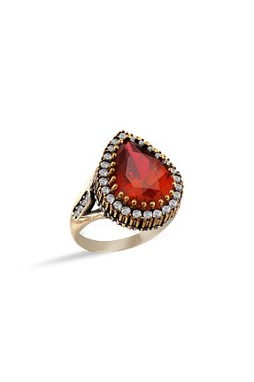انگشتر نقره قرمز زنانه زیرکن Silveranka - کد 879900160