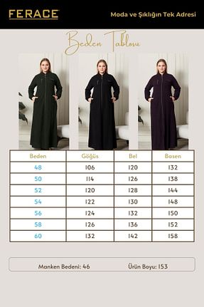 مانتو بلند حجاب مشکی زنانه Ferace - کد 879894164
