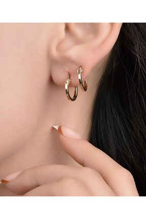گوشواره طلا سبز زنانه 14 عیار kuyumcu nurettin - کد 879906607