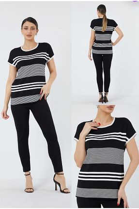 ست بالاتنه و پائین تنه مشکی زنانه بافت Butik - کد 879902758