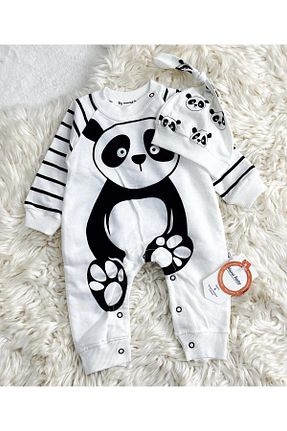 سرهمی خواب سفید بچه گانه پنبه ای Babyçapa - کد 879912703