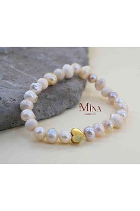 دستبند مروارید سفید مروارید آب شیرین Mina Souvenir - کد 879916305