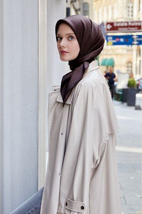 روسری قهوه ای İpek Tivil Levidor - کد 879906041