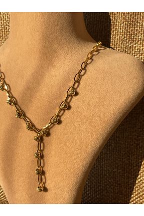 گردنبند استیل ( فولاد ) طلائی زنانه استیل (فولاد) Jadore Jewelry - کد 879917928