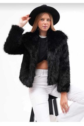 کاپشن مشکی زنانه اورسایز ECK MODA - کد 879927365