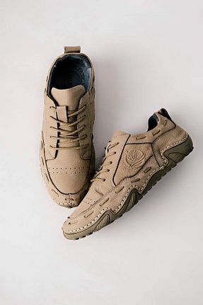 کفش کژوال بژ مردانه چرم خالص LAL SHOES & BAGS - کد 790755275