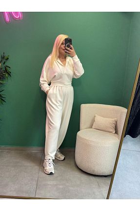 ست بالاتنه و پائین تنه سفید زنانه بافتنی Tuğba - کد 879948907