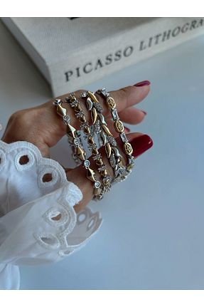 دستبند جواهر طلائی زنانه زیرکن Store - کد 879935831