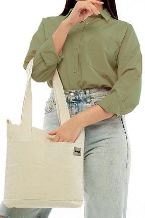 کیف دوشی بژ زنانه پارچه ای Bagg - کد 808148940