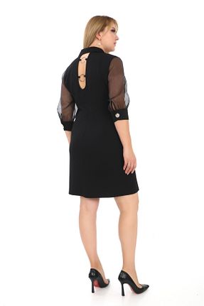 لباس سایز بزرگ مشکی زنانه بافتنی etselements - کد 879977127