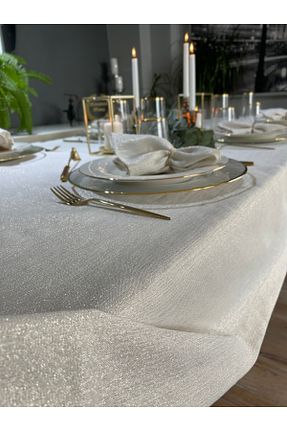 رومیزی بژ کتان Decamor home - کد 245252302