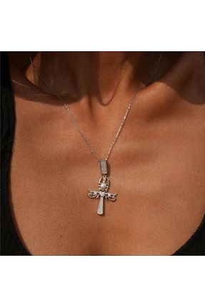 گردنبند نقره سفید زنانه 925 عیار vogutima - کد 879979398