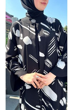 کلاه و ابایا مشکی زنانه بافتنی Melisa Boutique By Selma Özkan - کد 845168633