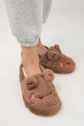 دمپائی خانگی قهوه ای زنانه چرم مصنوعی SOHO - کد 877586037