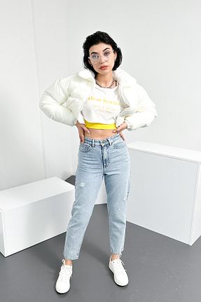 شلوار جین آبی زنانه پاچه ساده HLT JEANS - کد 840178560