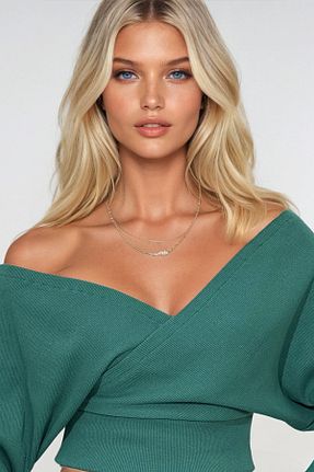 بلوز سبز زنانه ساده Trend Alaçatı Stili - کد 763513959