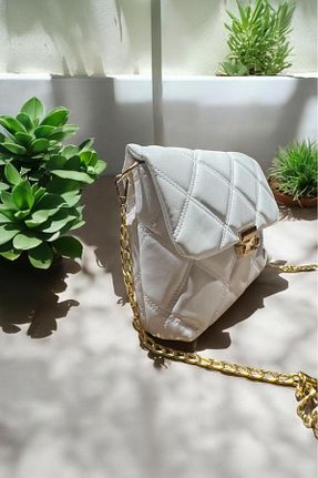 کیف دوشی سفید زنانه چرم مصنوعی Melissa Boutique - کد 877871985