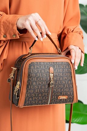 کیف دوشی طوسی زنانه چرم مصنوعی Just Polo - کد 877879365