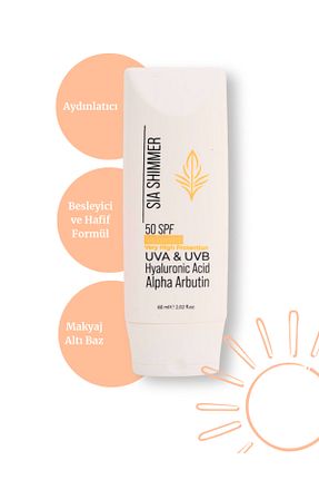کرم ضد آفتاب صورت SPF 50 + SIA SHIMMER - کد 870280174