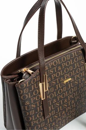 کیف دوشی قهوه ای زنانه چرم مصنوعی Just Polo - کد 877880670
