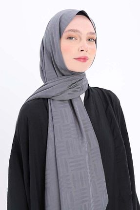 روسری طوسی 70 * 180 ALLDAY - کد 877902529