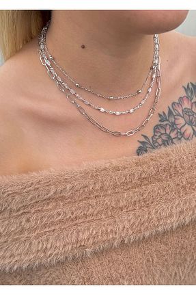 گردنبند جواهر سبز زنانه برنجی takıtarzım - کد 877899434