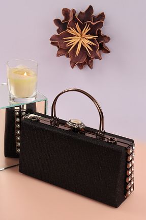 کیف مجلسی مشکی زنانه چرم مصنوعی weem bag - کد 877928268
