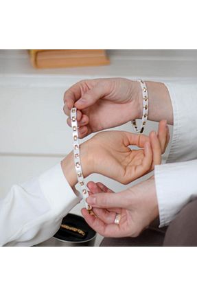دستبند استیل (فولاد) سفید زنانه تیتانیوم Tiens - کد 388176923