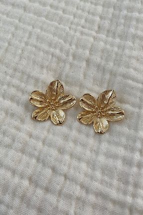 گوشواره جواهر طلائی برنجی Lavian Accessories - کد 871050445